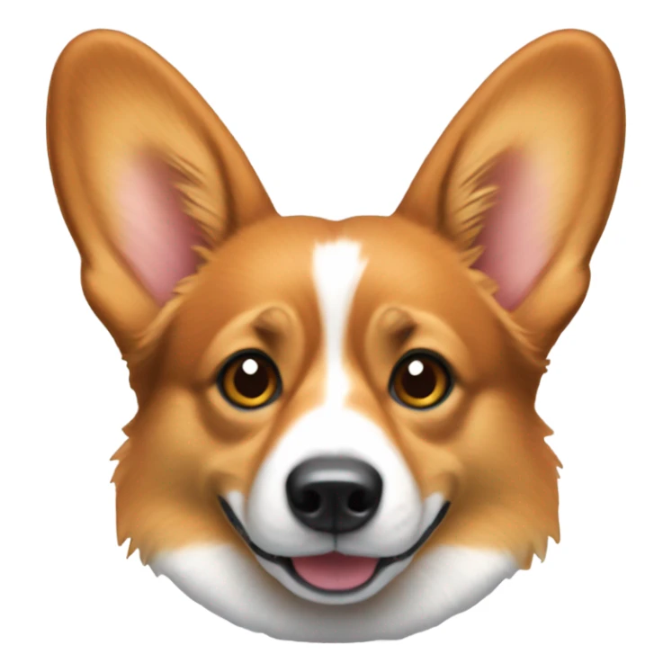 Red pembroke welsh corgi, black snout sticker
