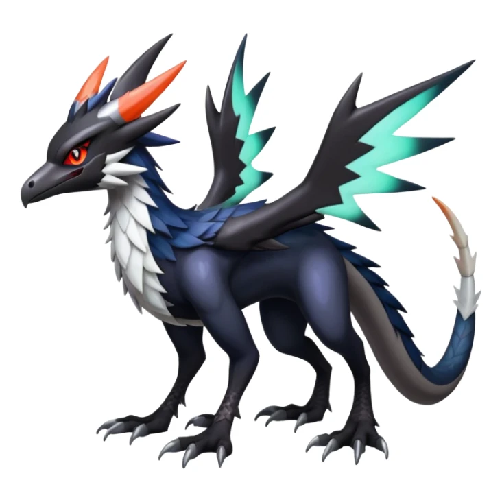 Shiny Dark Nargacuga-Silvally-Noivern-Hybrid (Full body) sticker