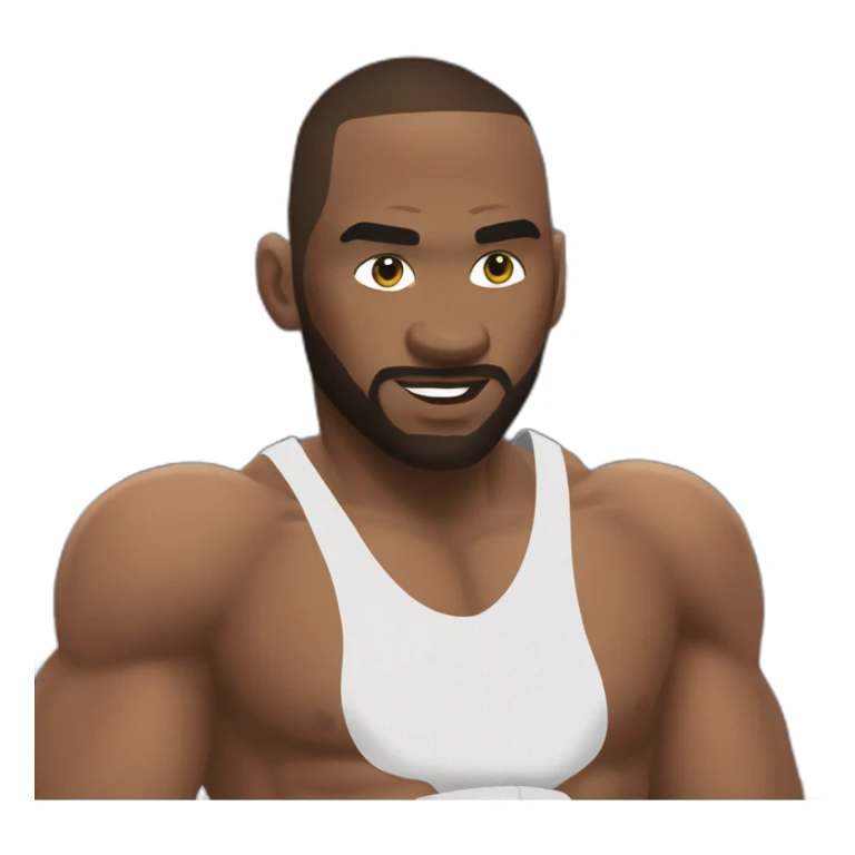 Francis Nganou qui met Ko Tyson Fury sticker