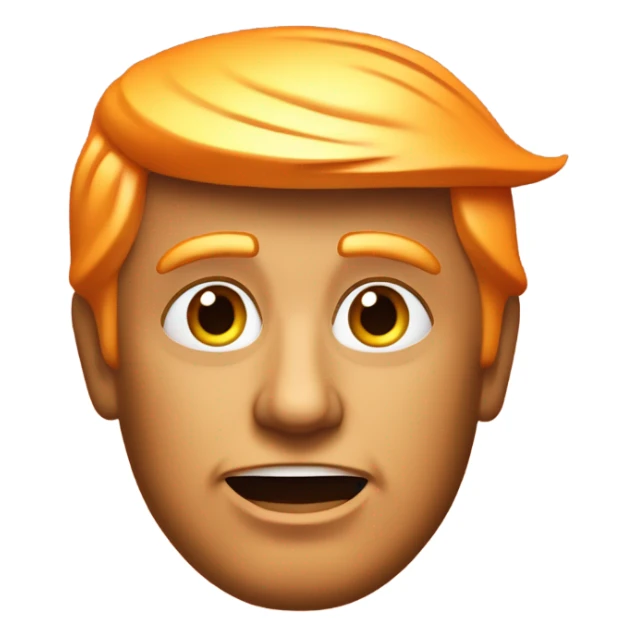 Donald trump as an actual orange sticker