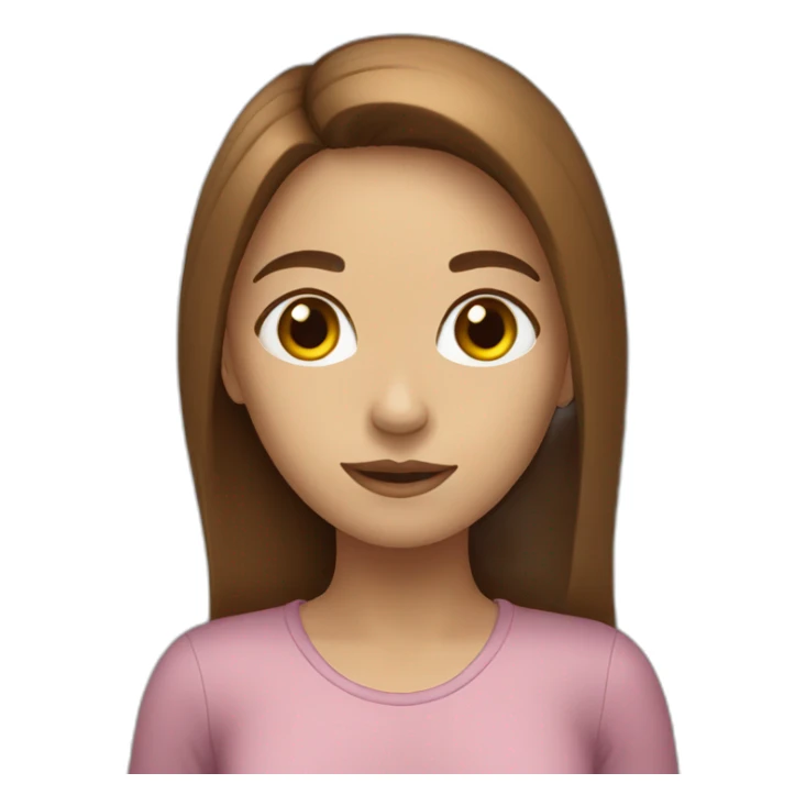 girl White with brown hair go to bed sticker