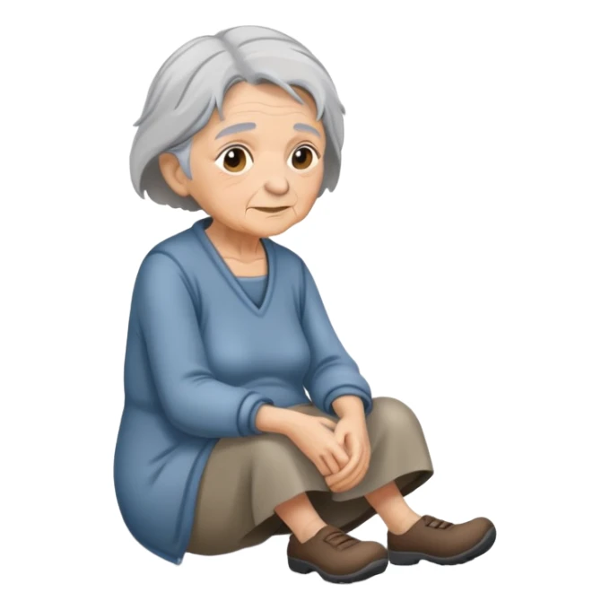 Poor old granny on the side of the road sticker