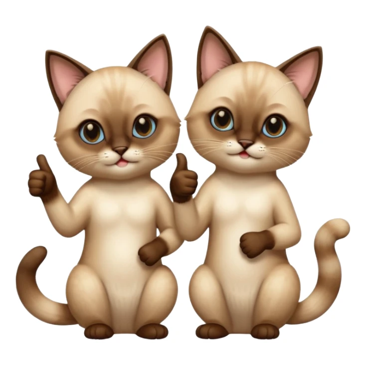 siamese cats giving thums up sticker
