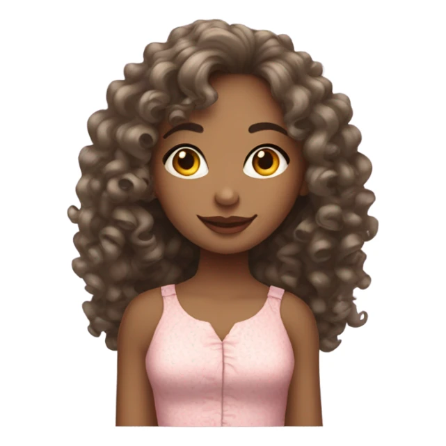 curly hair girl coquette sticker