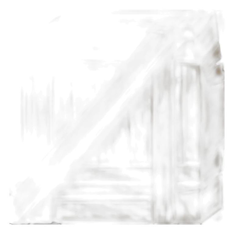 Dark cubic container filled with wood shavings sticker