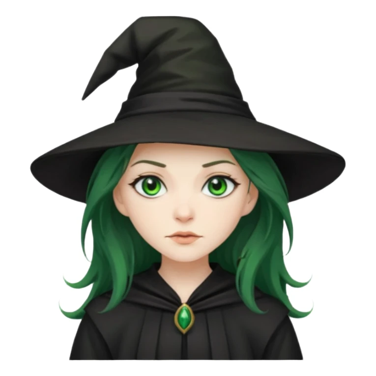 disheveled hair witch sticker