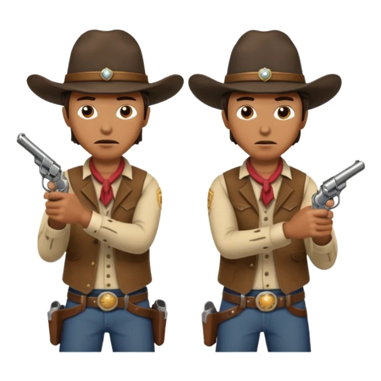 Cowboys in a shootout sticker