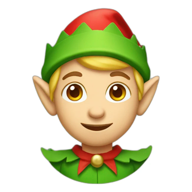 christmas elf sticker