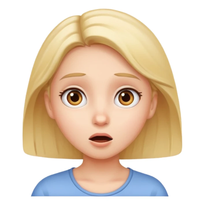 Girl amazed at what she sees sticker