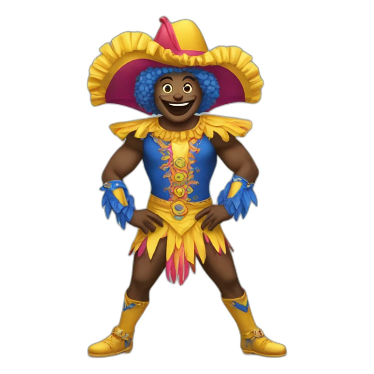 emoji of carnaval, whatsapp style sticker