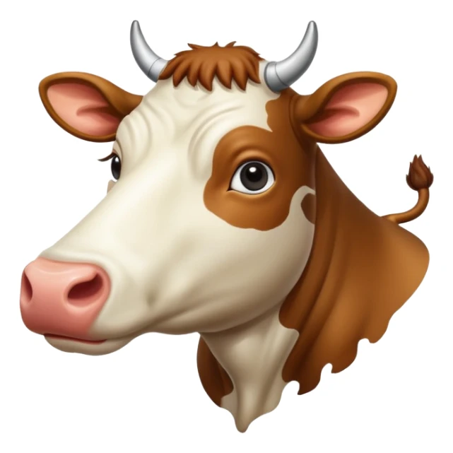 Cuerpo de vaca con cabeza de planeta Saturno sticker