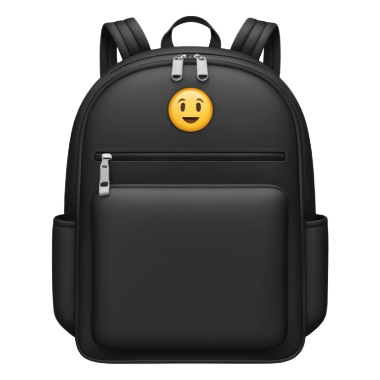 sac a dos de sport noir sans motif et uni sticker