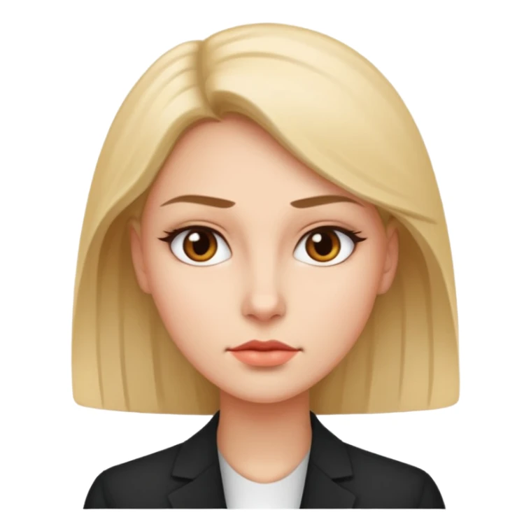 Polite, put-together, and observant. Always seems like they’re mentally five steps ahead. woman seriuos composed sleek
more dinamic emoji  sticker