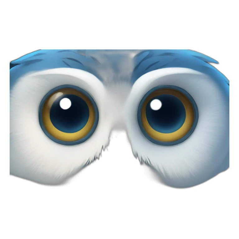 Sea Owl face in blue shade sticker