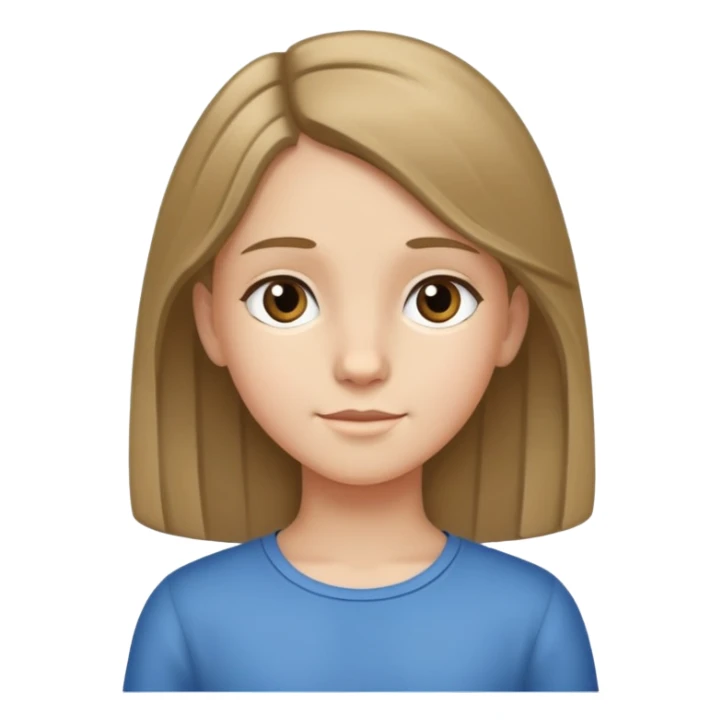 Raga,zia alta di 10 anni con capelli biondi scuri  sticker