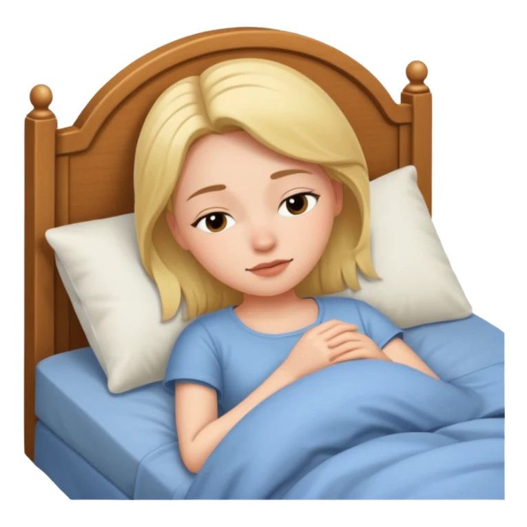 Chica apunto de dormir blanca sticker