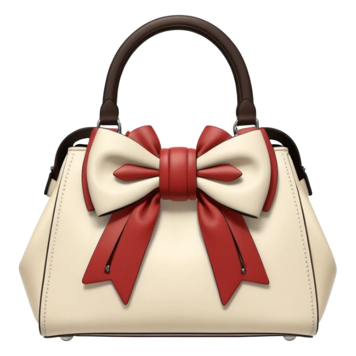 Ultra realistic Alexander Wang bag, in cottagecore aesthetic style including a detailed bow embellishments, 8k hd quailty  sticker