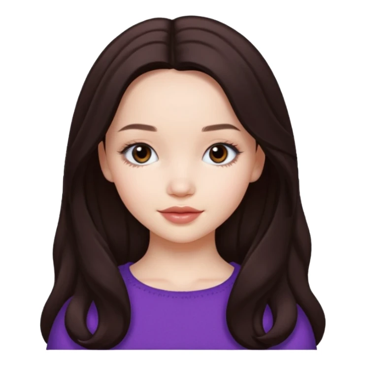 Dove Cameron with dark brown hair sticker