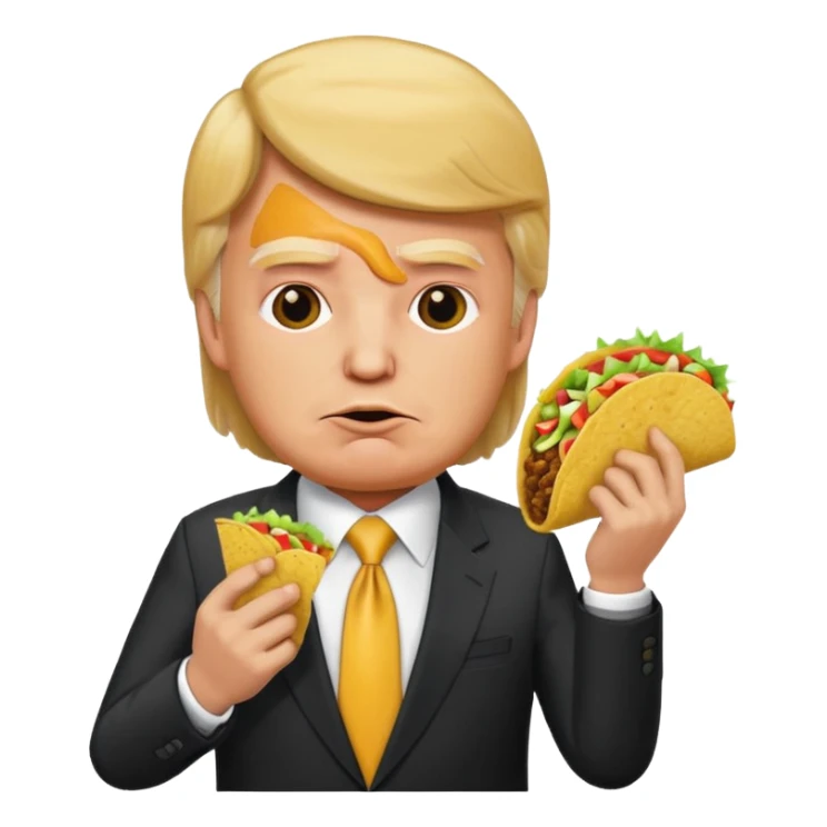 trump eating taco sticker