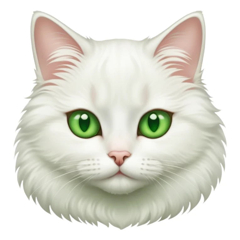 a white jinjila cat with green eyes sticker