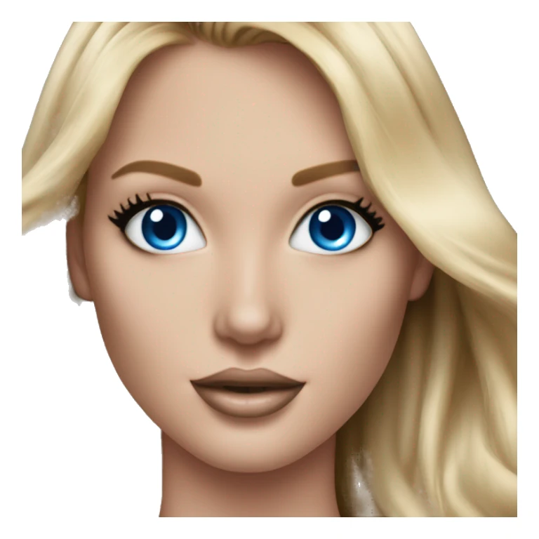 Realistic victoria secret model blonde blue eyes  sticker