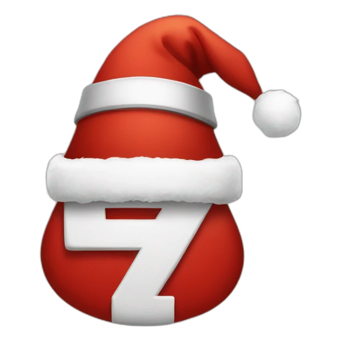 festive-santa-hat-letter-z sticker