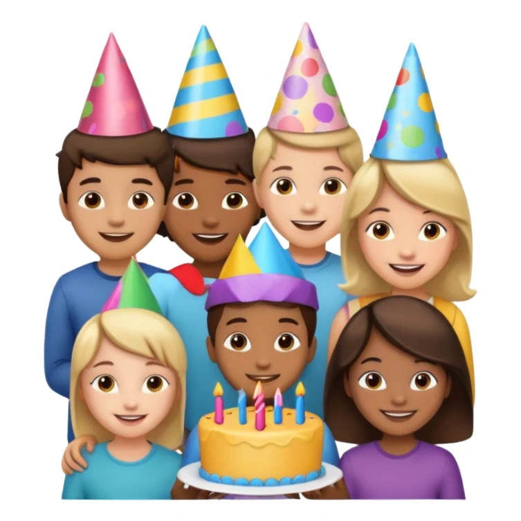 kids celebrating birthday  sticker