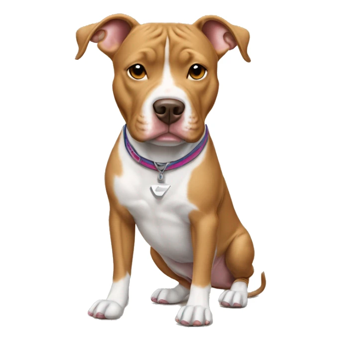 Light brown pit bull dog with Nike shoes  sticker