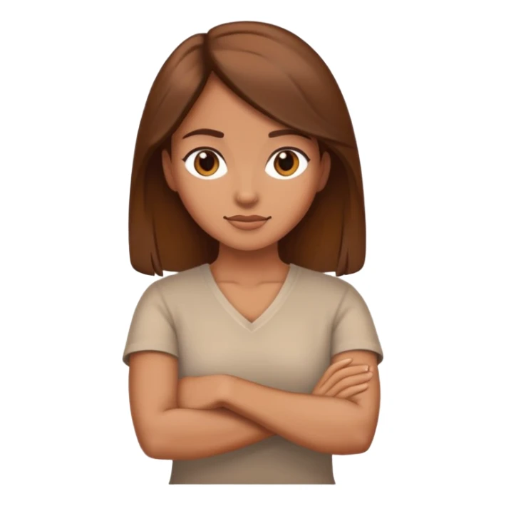woman with her arms crossed sticker
