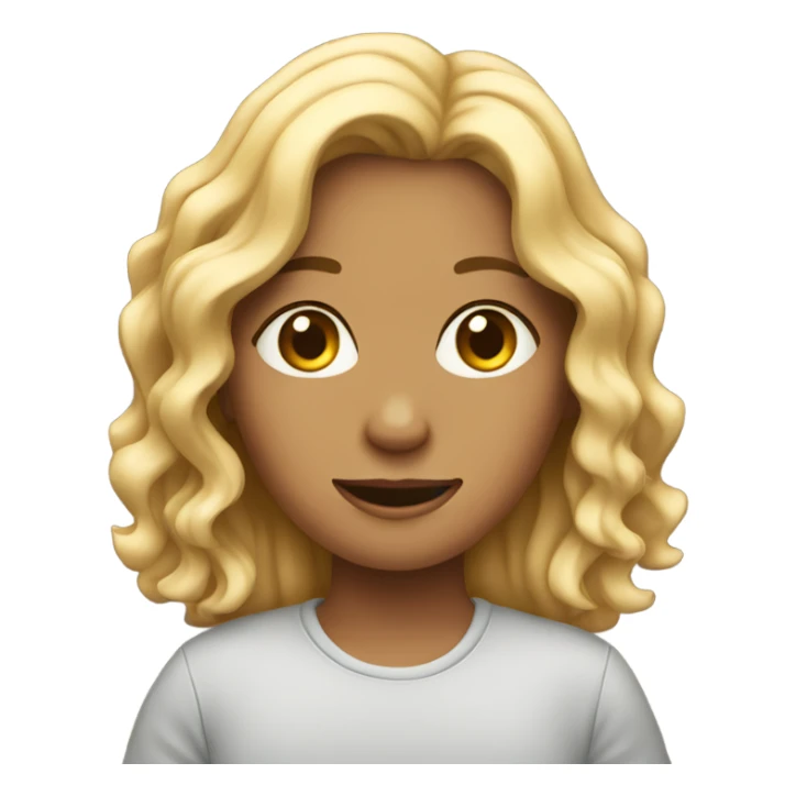 Wavy haired girl on laptop sticker