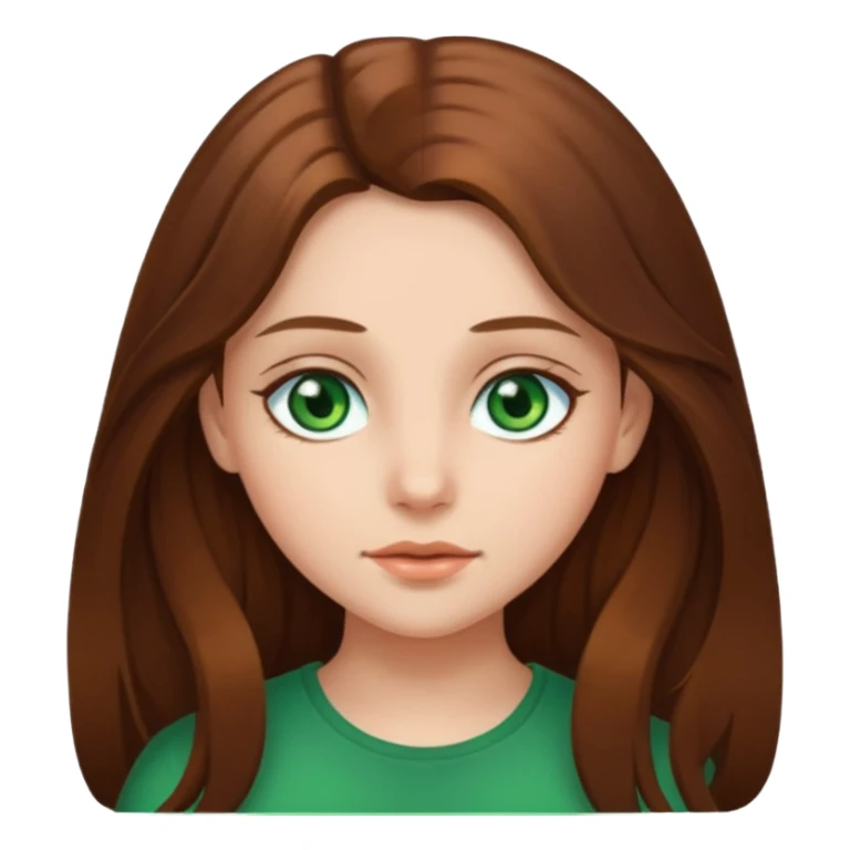 kahverengi uzun saçlı kız sticker