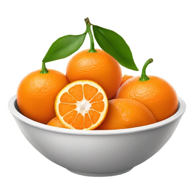 tangerines with pealed tangerines on a bowl  sticker