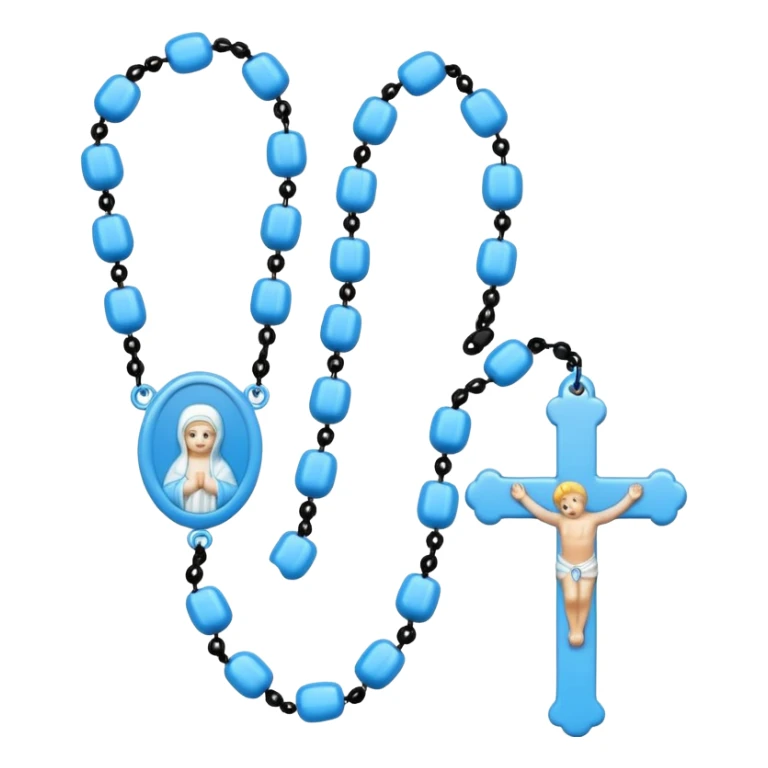 an all baby blue rosary emoji sticker
