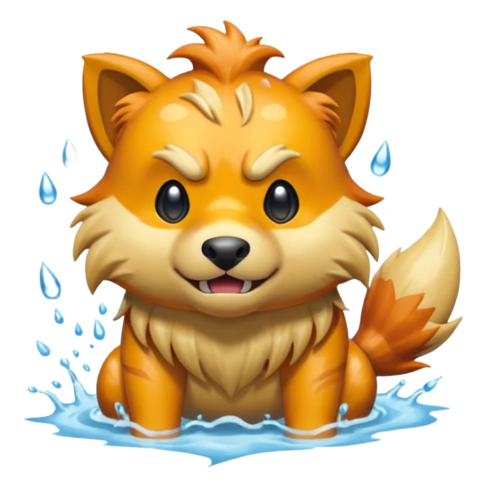Scary Watery Silly Lairon-Growlithe-beast sticker