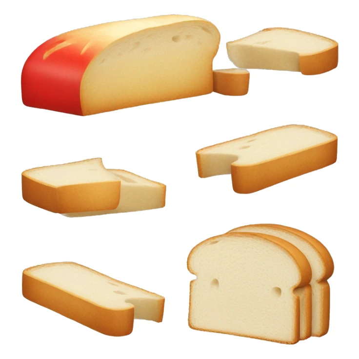 slice of white bread with a straight red sweatband  sticker