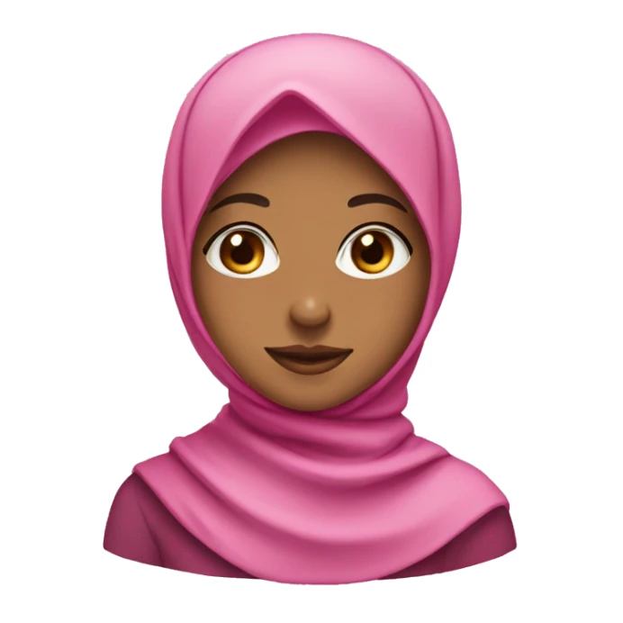 a girl with a pink hijab  sticker
