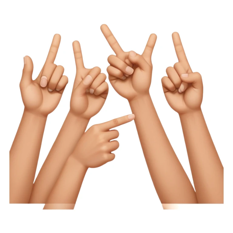 hands forming a framing gesture with thumbs and index fingers, visual composition sticker