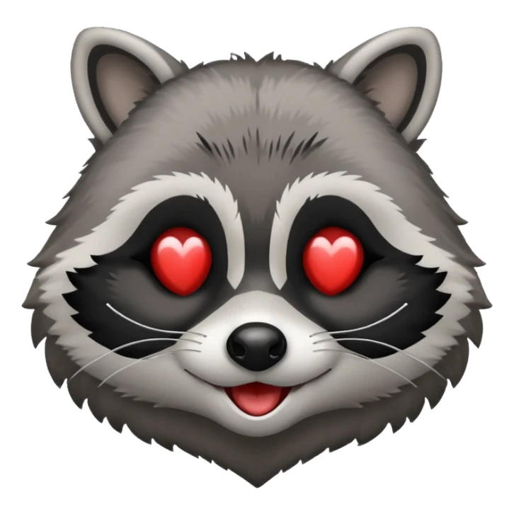 Raccoon emoji Love you sticker