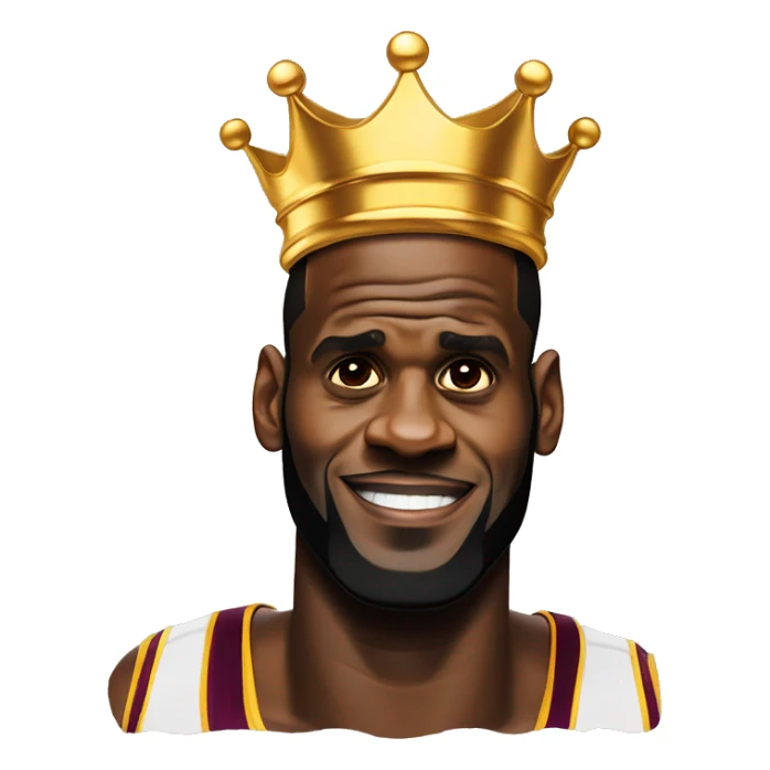 Lebron James with a crown and honey poured over him  sticker