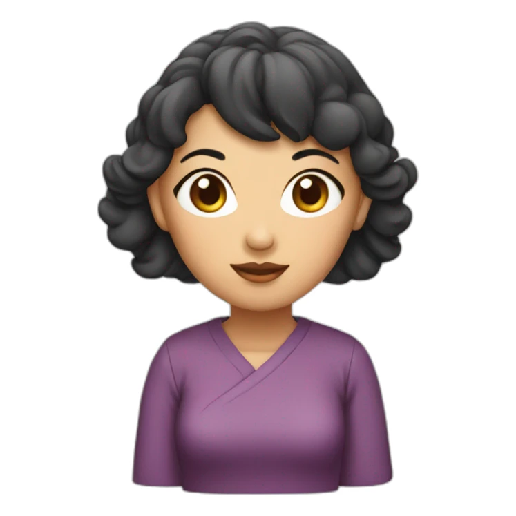 Asian female cupcake sticker