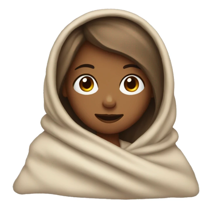 girl wrapped in a blanket  sticker