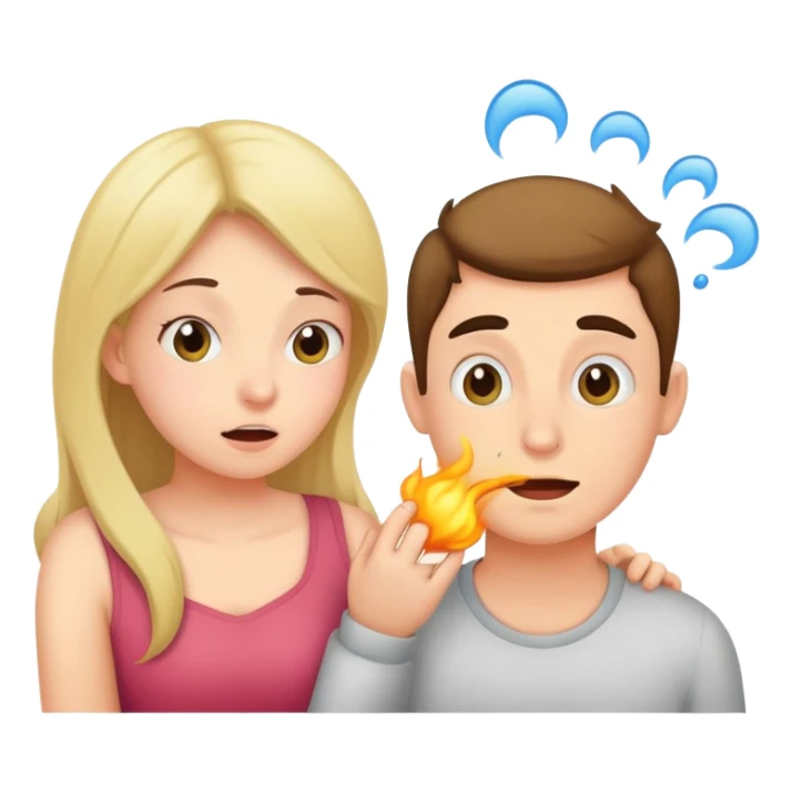 Girl farting on her boyfriend sticker