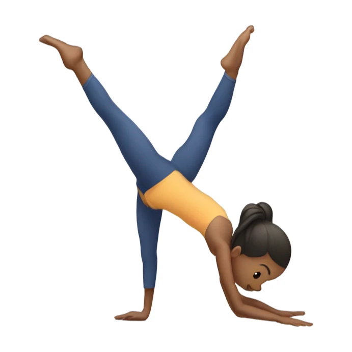 Girl doing a handstand and splits  sticker