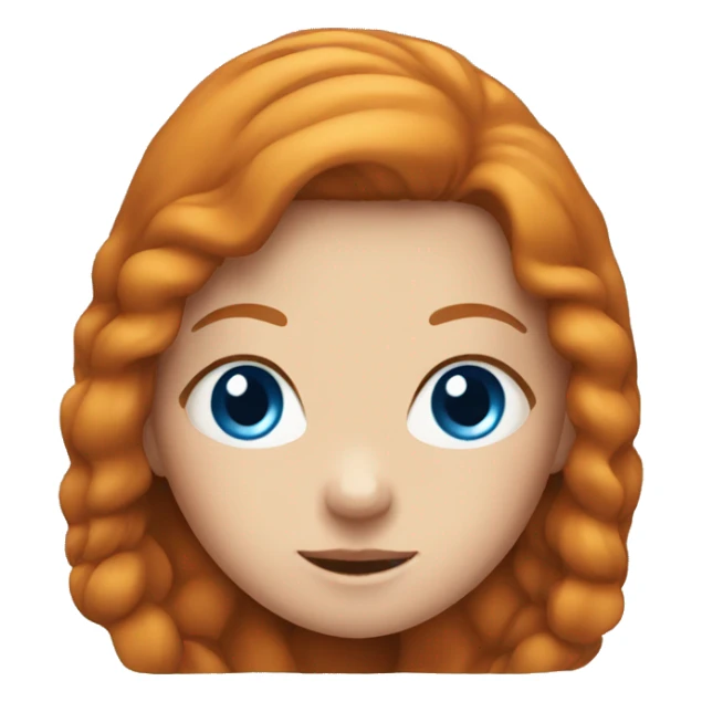 Ginger girl with blue eyes  sticker