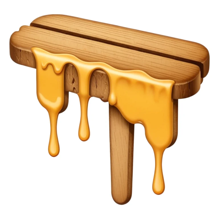 Tongue depressor with wax dripping off sticker