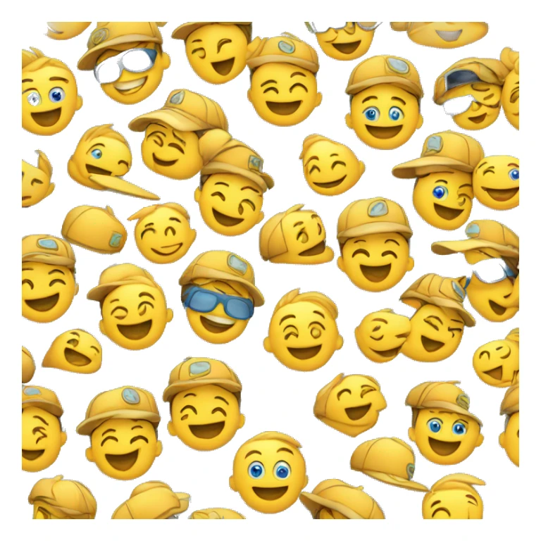 Niño feliz sonriendo con gorra sticker