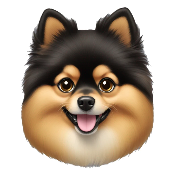  Pomeranian dog show black and tan sticker