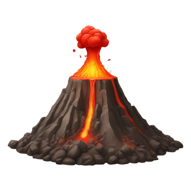 Coke volcano  sticker