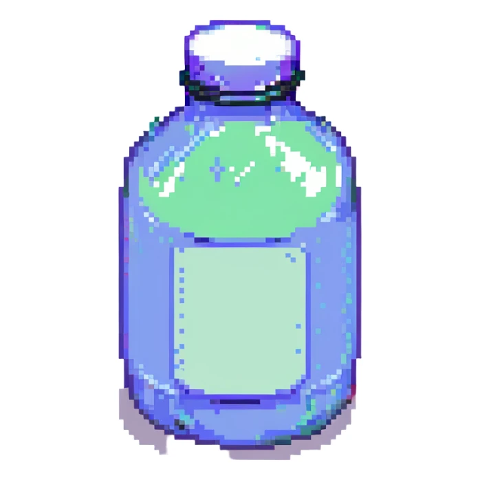 a glowing gallon of paint sticker