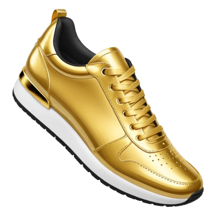 Metallic 24k gold womens fashion sneakers sticker